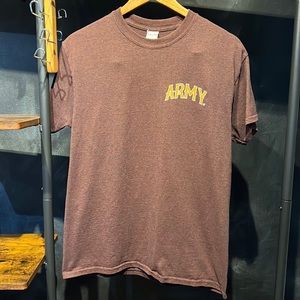 Unique ARMY tshirt brown & tan sz Medium excellent condition